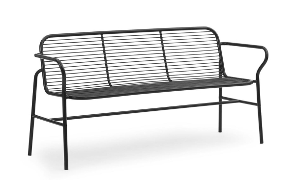 Gartenbank metall schwarz